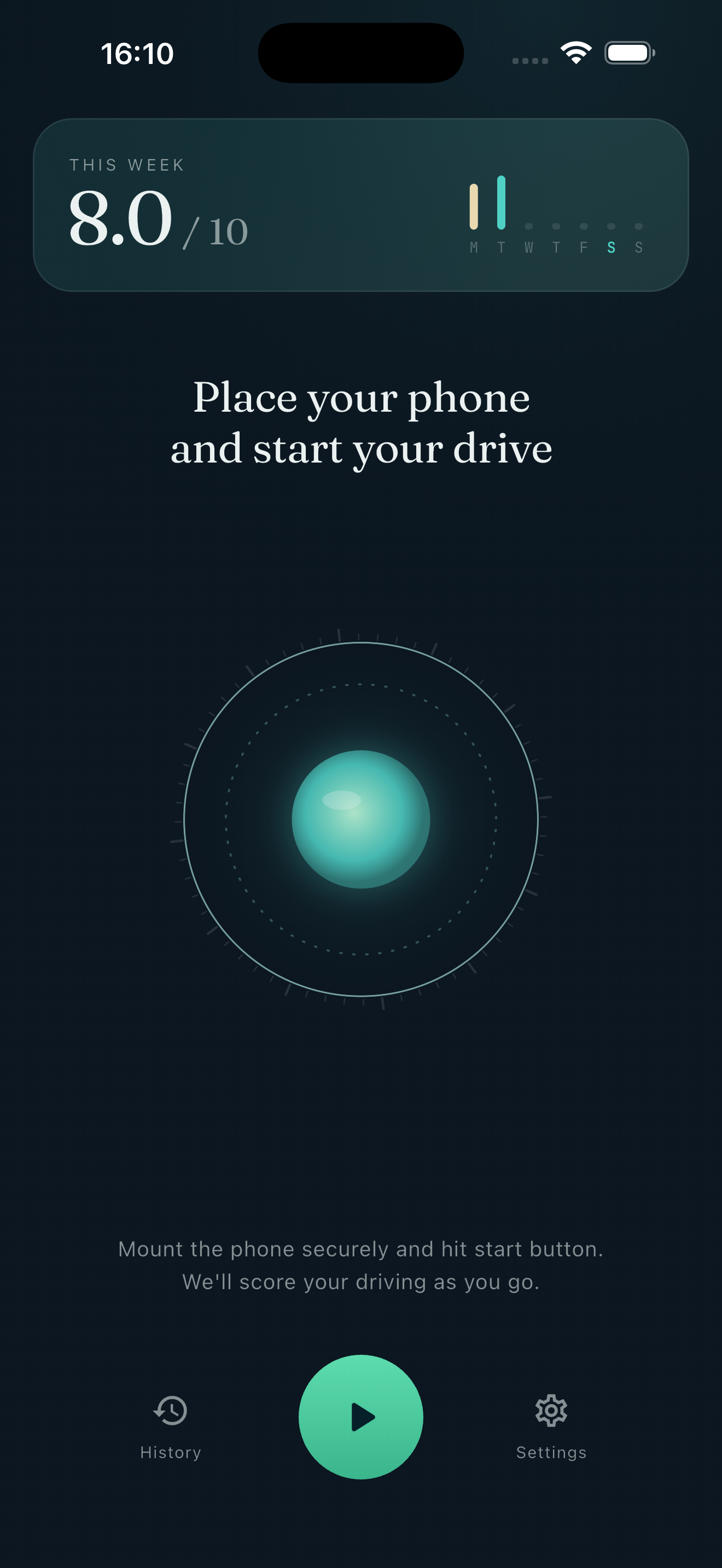 Home screen